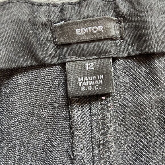 Express Editor Cropped Ankle Button Leg Pants Gray Size 12 - Picture 6 of 10